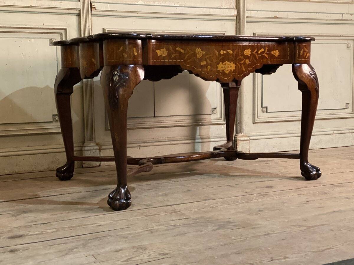 Dutch marquetry table, 19th century