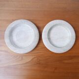 Travertine and glass bowls