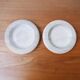 Travertine and glass bowls