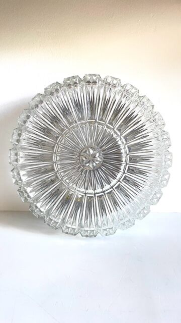 Semi-crystal ceiling lamp design german vintage