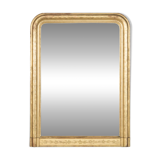 19th C Louis Philippe Mirror with Flower Etchings