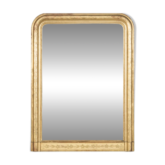 19th C Louis Philippe Mirror with Flower Etchings