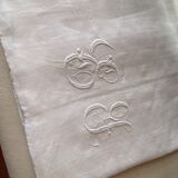 Monogram linen sheet