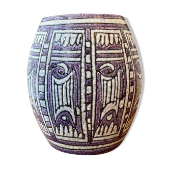 Italian ceramic vase – geometric decoration 1960s/70s