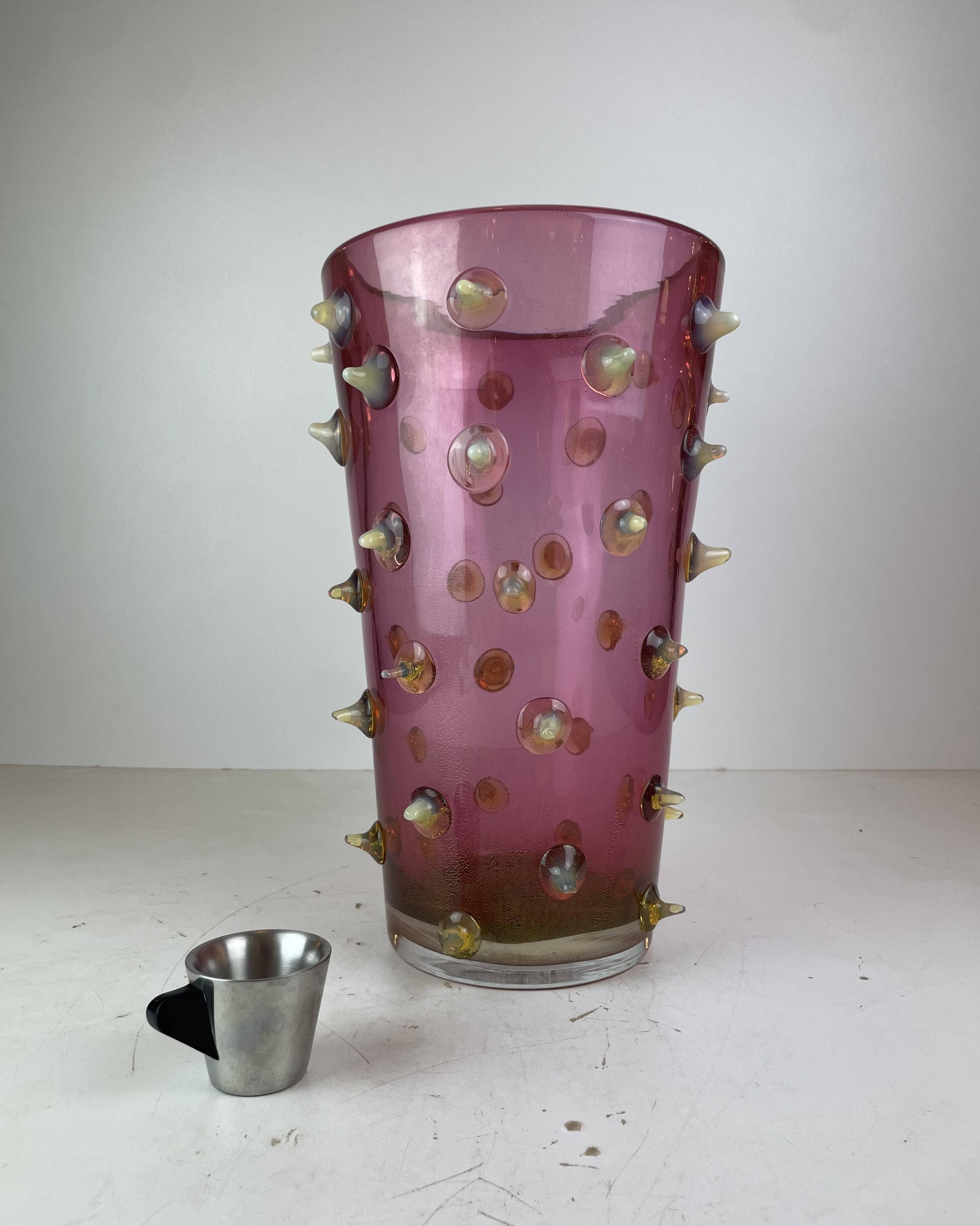 Thorn Spikes Murano Glass Vase by Pino Signoretto, Italy, 1990s