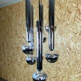 Lampe cascade 60s années 70 par Motoko Ishii pour Staff Chrom 6-flame