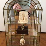 Glass and brass display case