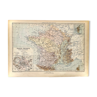 Carte de 1890 France