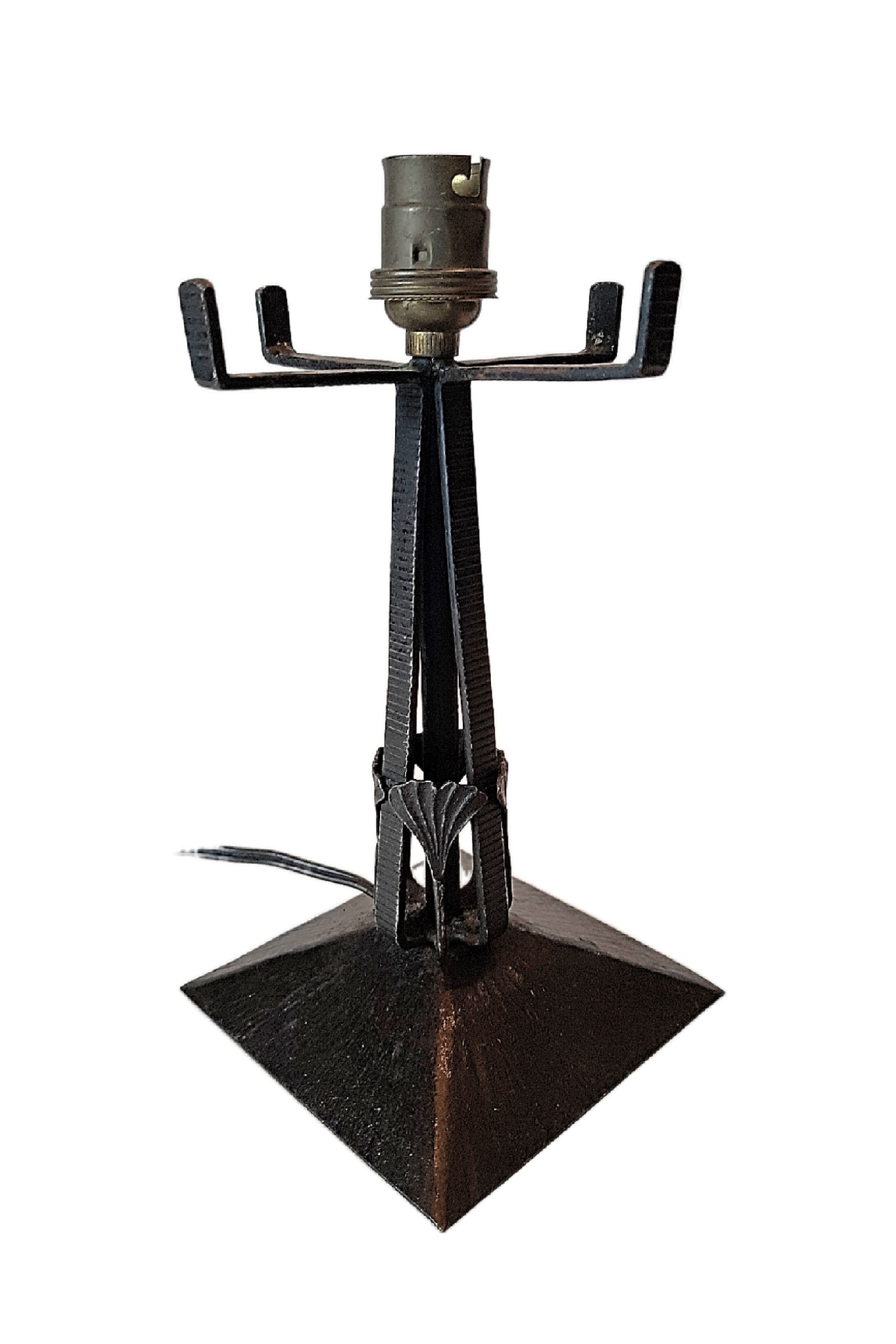 Art Nouveau lamp in marble glass in pink, blue and green hues.