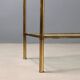 Vintage coffee table in brass and glass, 1970s.