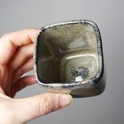 Service à thé chinois en terre cuite émaillée, théière et 4 tasses, années 1980