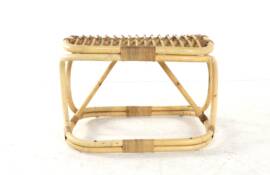 Rattan Footstool - mid century modern - japandi