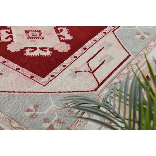 1970s Vintage Turkish Hand-Knotted Wool Cotton Beige Area Rug 190x270