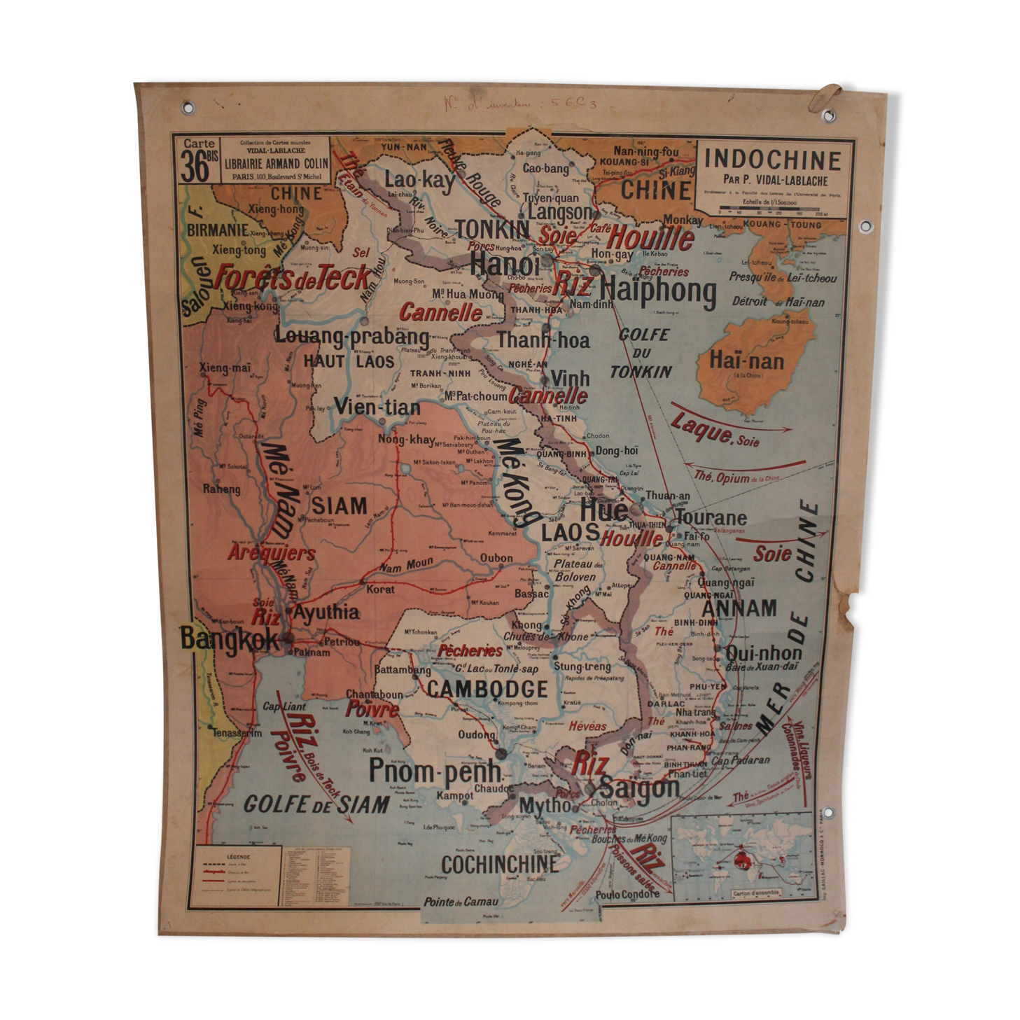 Old school map - Vidal Lablache No.36 bis