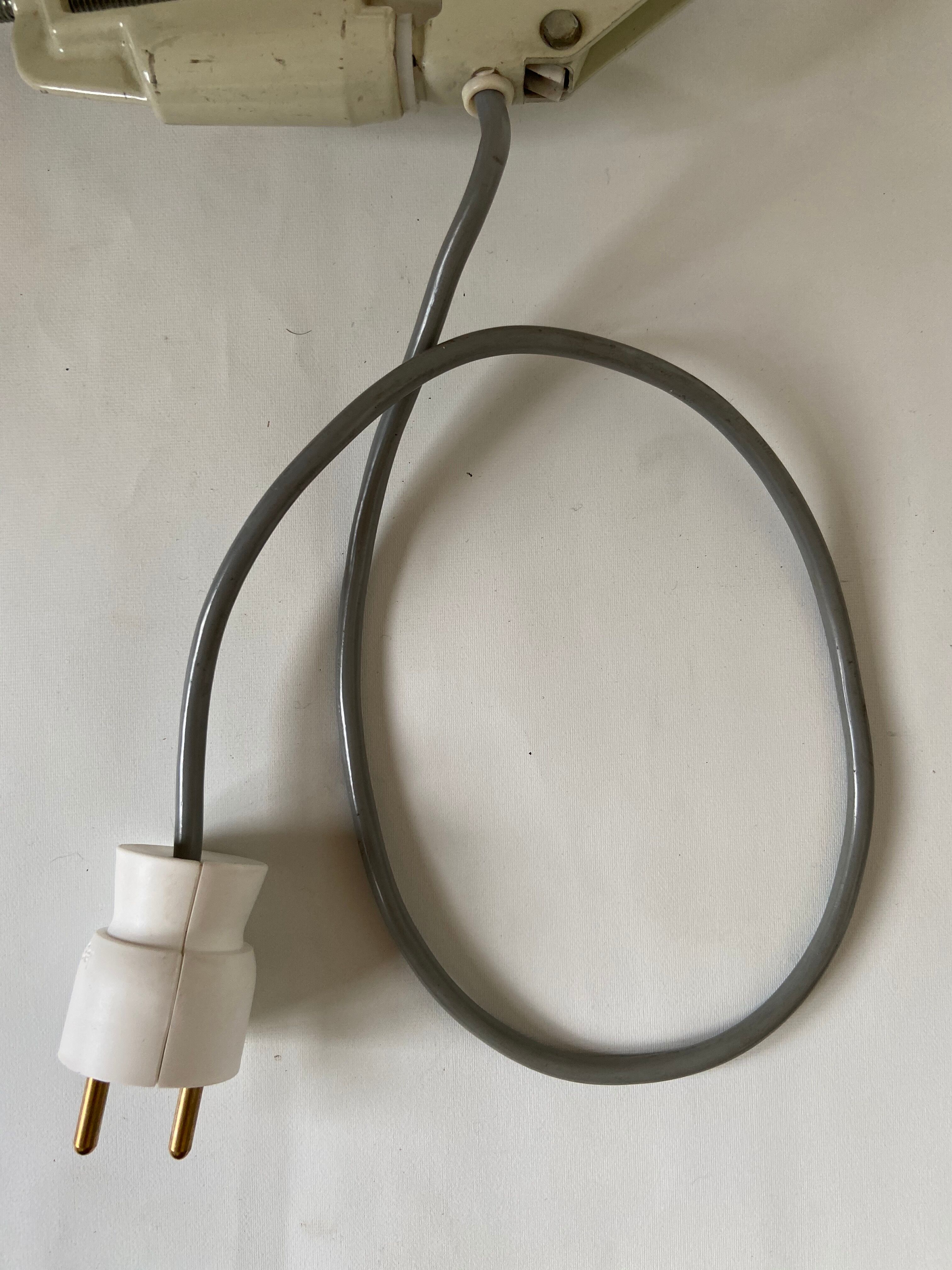 Luxo grey metal articulated lamp