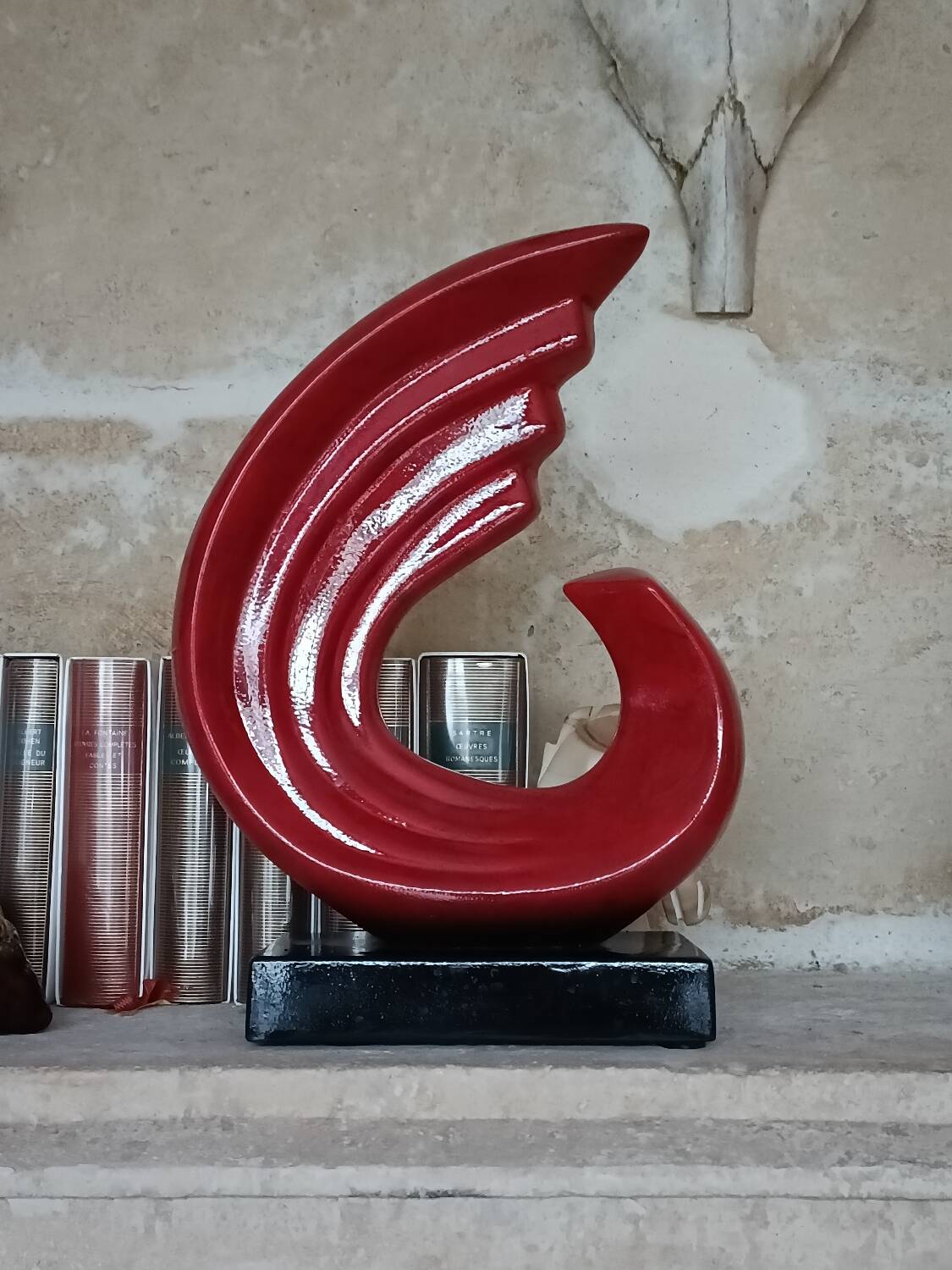 Sculpture abstraite en céramique