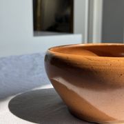 Moyen bol en grès Digoin Grès Pots France brun orange D17