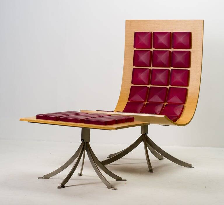 Saporiti Italia "Voyager" lounge chair and ottoman by Gaby Fois Dorell