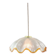 Lampe à suspension italienne du milieu du siècle en verre de Murano et laiton