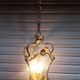 Bronze lantern Louis XV style in working order, curved glasses