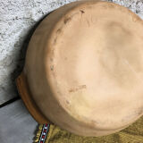 Salad bowl in raw stoneware and varnish