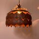 1970s metal chandelier Hans Kogl leaf patterns