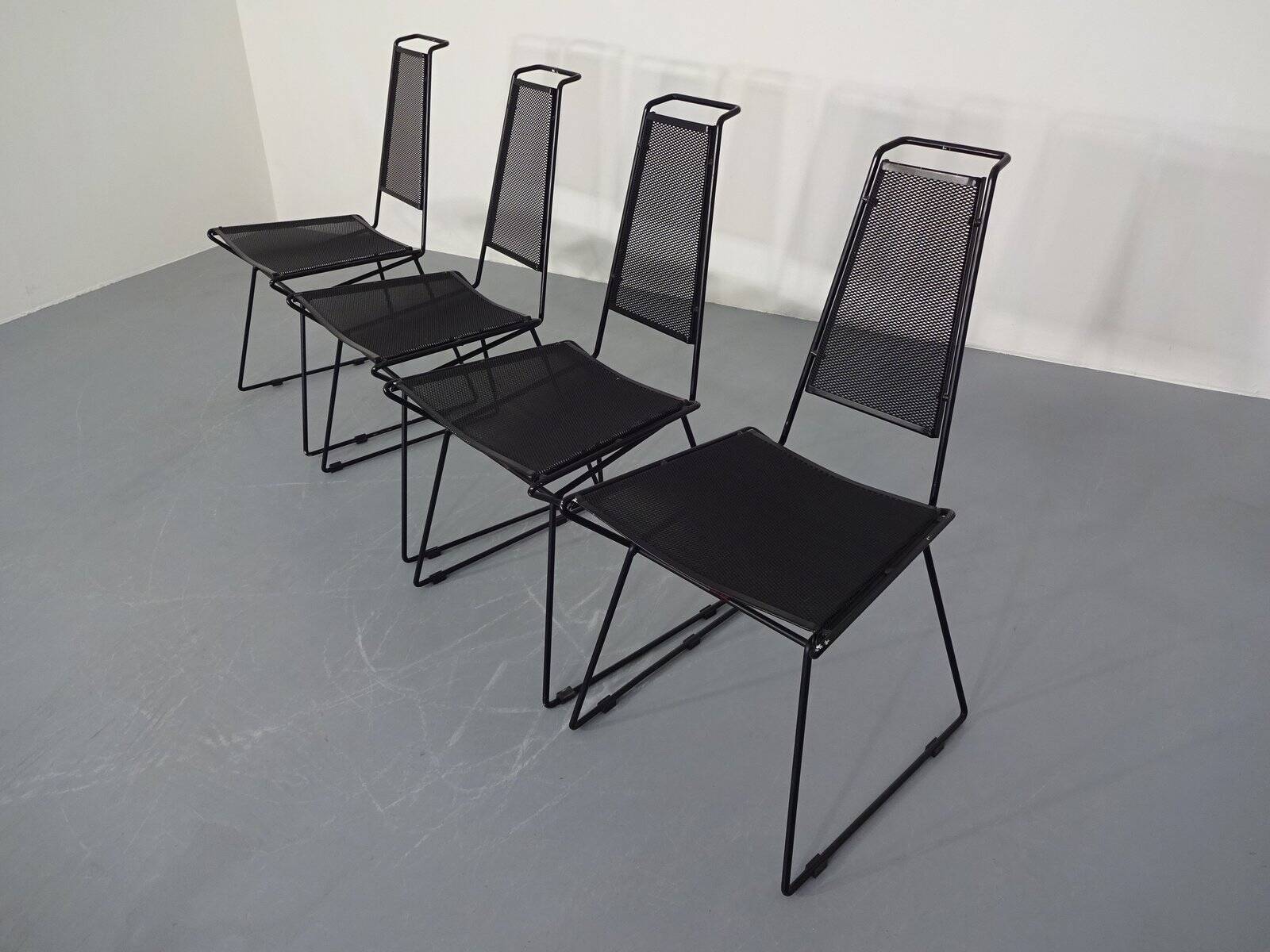 Metal Chairs by Rolf Rahmlow, 1980s, Set of 4