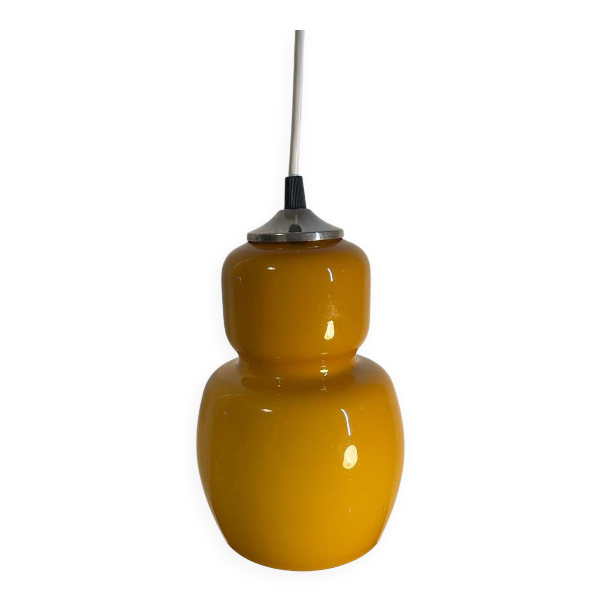 Suspension cloche opaline marron clair