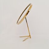 Mid century vanity brass  table mirror von vereinigte werkstätten münchen germany 1960s