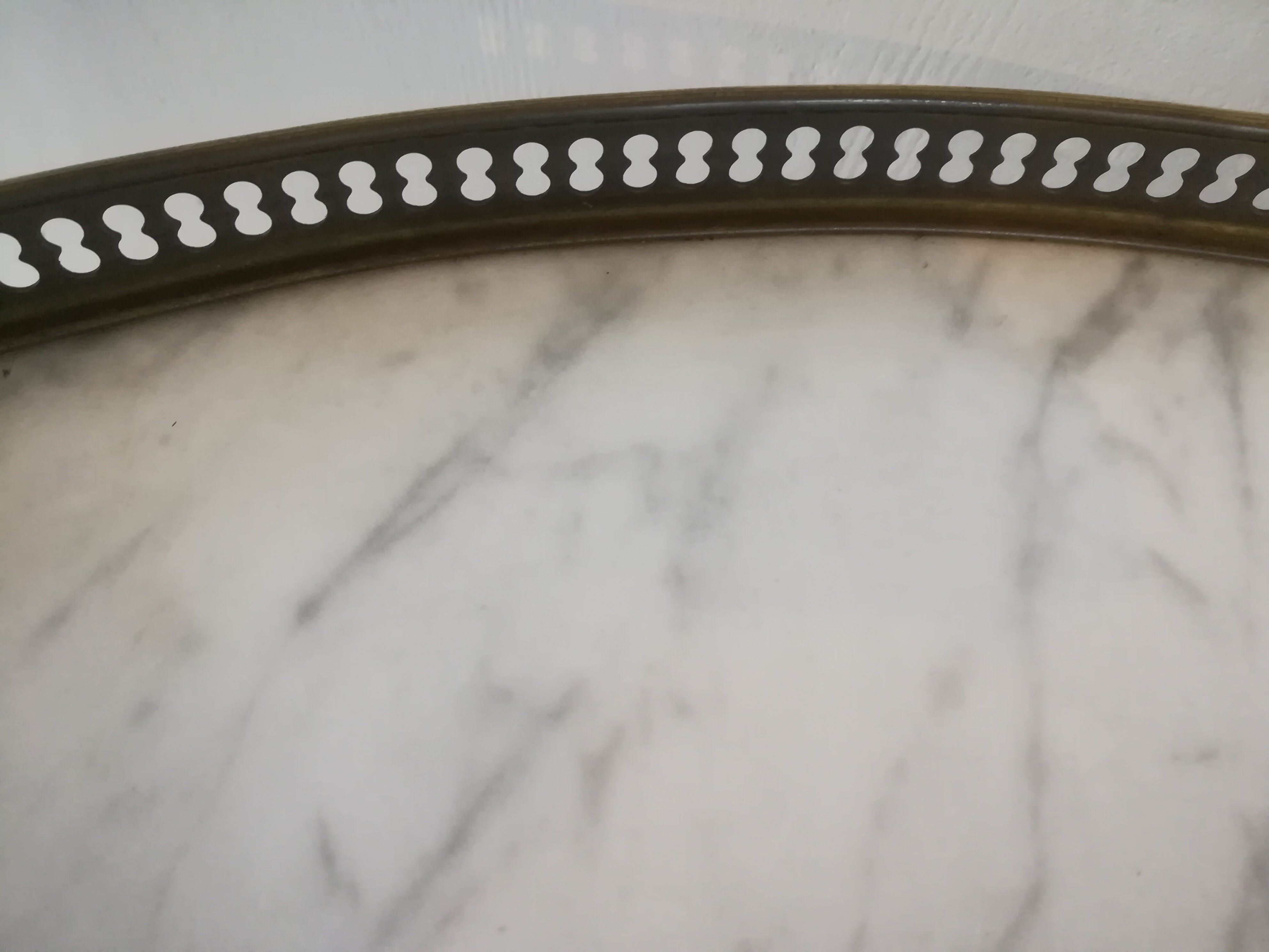 Louis XVI style hot water bottle table in walnut and mahogany