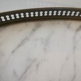 Louis XVI style hot water bottle table in walnut and mahogany