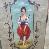 Painted wooden screen