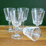 6 stemmed digestive glasses in very good condition