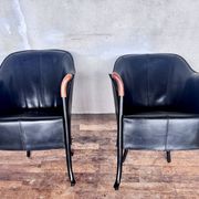 2 designer armchairs by Umberto Asnago for Giorgetti Italy
