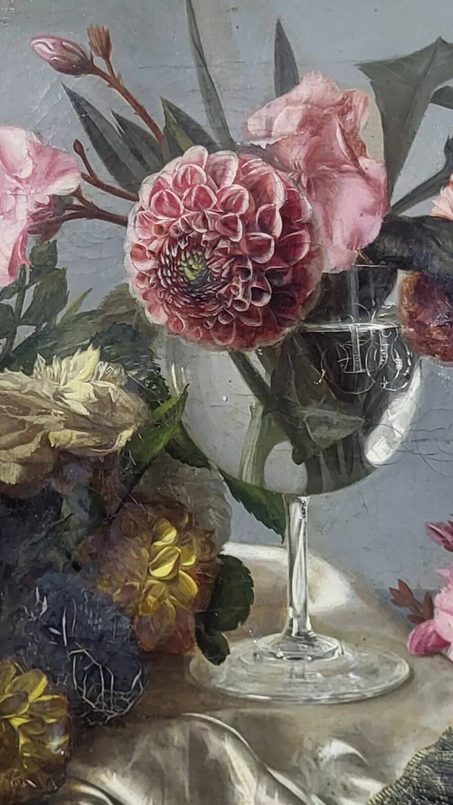 "Bouquet of Pink Roses" Contemporary Oil Painting on Canvas