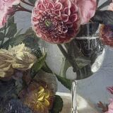 "Bouquet of Pink Roses" Contemporary Oil Painting on Canvas