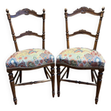 2 art nouveau upholstered chairs