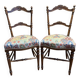 2 art nouveau upholstered chairs