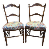 2 art nouveau upholstered chairs