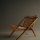Vintage Dutch Slatted Lounge Chair in Beech, 1950s