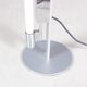 Lampe de sol Trapez en chrome des années 1990 avec tube blanc par Erwin Egli pour Ribag Suisse