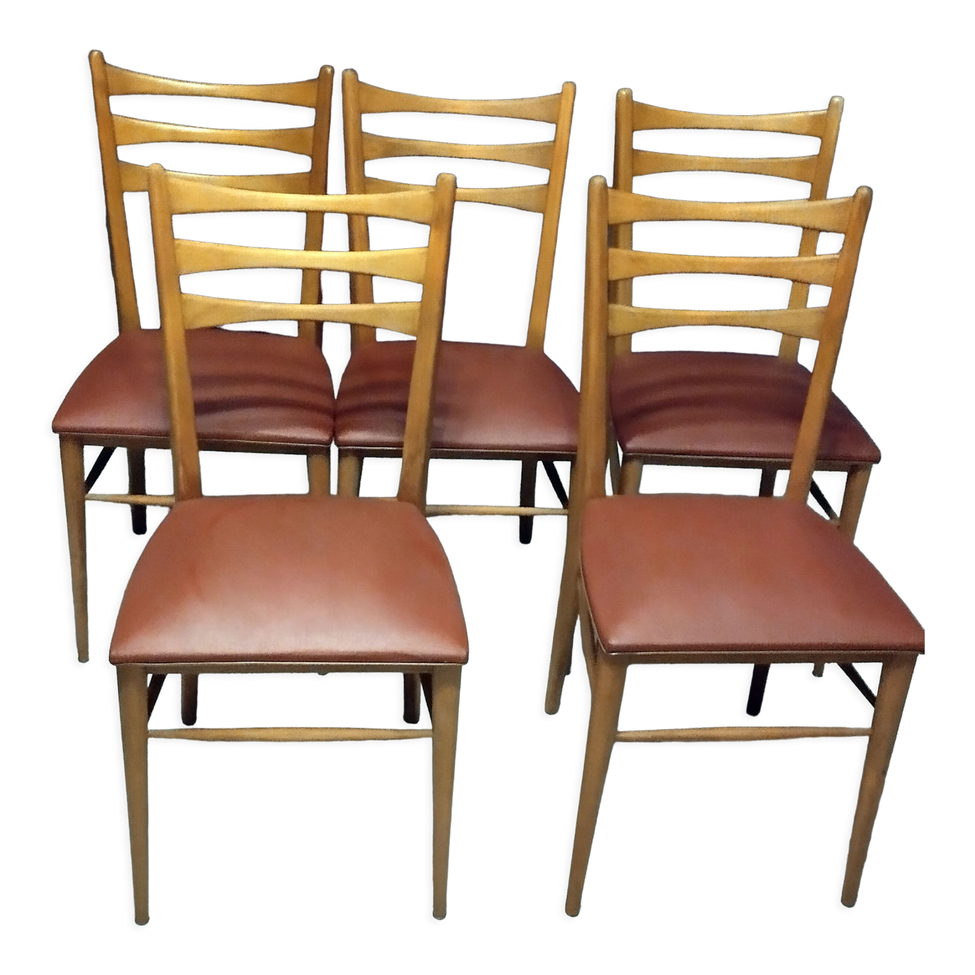 Set of 5 Scandinavian style chairs