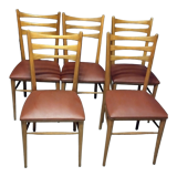 Set of 5 Scandinavian style chairs
