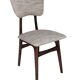 Butterfly Mid-Century dining chair in Peony cotton, Poland, 1960s