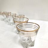 6 antique liquor glasses