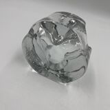 Solid glass candle holder