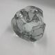 Solid glass candle holder