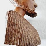 Pair of Busts or Sculptures of African Men and Women in high quality carved wood used