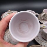 Earthenware coffee service signed Jean Austruy Vallauris around 1970 - Cups - saucers - milk pot