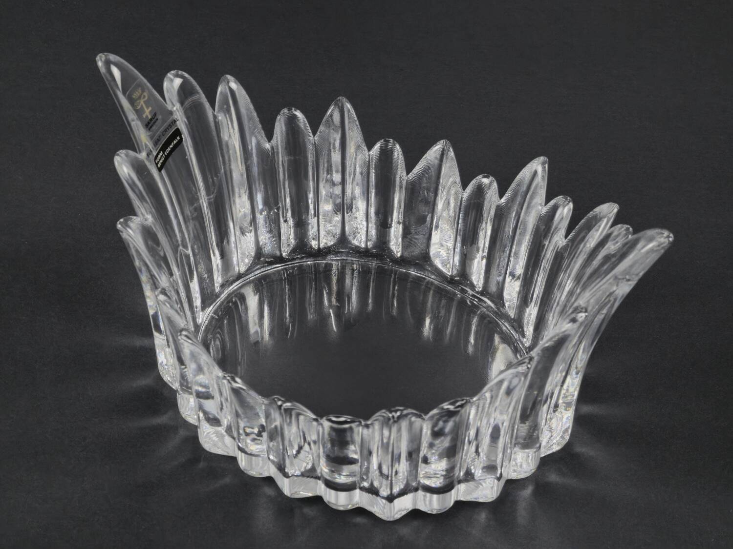 Bol en cristal Skruf des années 1970 « Couronne » par Bengt Edenfalk.